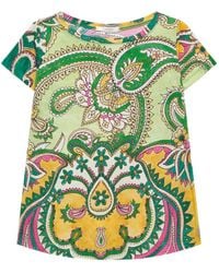 Maliparmi - Paisley-Print Flared T-Shirt - Lyst