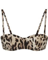 Dolce & Gabbana - Leopard-print Balconette Bikini Top - Lyst