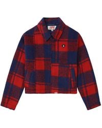 A Bathing Ape - Heart-Badge Checked Jacket - Lyst