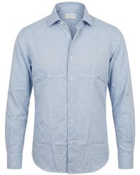 Xacus - Spread-Collar Long-Sleeve Shirt - Lyst