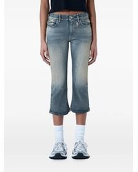 Balenciaga - Jean Crop À Effet Usé - Lyst