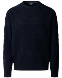 Hackett - London Cable-Knit Lambswool Sweater - Lyst