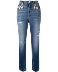 Dolce & Gabbana - High-waisted Cropped Jeans - Lyst