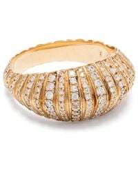 Lizzie Mandler - 18Kt Xl Fluted Crescent Diamond Ring - Lyst
