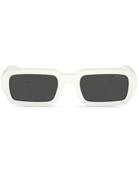 Prada - Logo-Lettering Rectangular Sunglasses - Lyst
