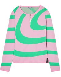 Sunnei - Zip Striped Top - Lyst