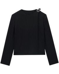 Courreges - Buckled Pinstripe Blazer - Lyst
