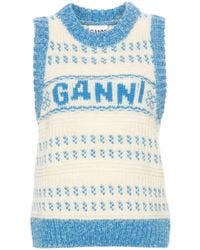 Ganni - Organic Wool Knit Vest - Lyst