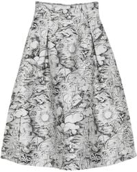 Shiatzy Chen - Jacquard Midi Skirt - Lyst