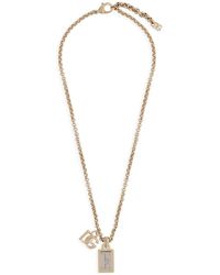 Dolce & Gabbana - Logo-Lettering Chain-Link Detailing Necklace - Lyst