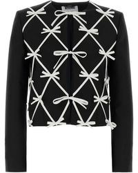 Moschino - Wool-Blend Jacket With Bows - Lyst