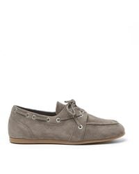 Peserico - Suede Lace-Up Loafers - Lyst