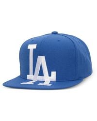 Mitchell & Ness - X Mlb Dodgers Xl Ogo Flat Peak Baseball Cap - Lyst