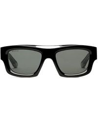 Gucci - Rectangle-Frame Sunglasses - Lyst