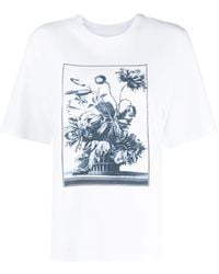 Erdem - Graphic-Print Cotton T-Shirt - Lyst