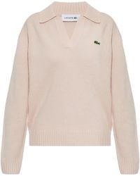 Lacoste - 3D Cashmere Knit Polo-Collar Sweater - Lyst