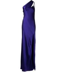 Michelle Mason - Side-Slit One-Shoulder Gown - Lyst