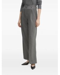 Morgan - Pleated Wide-Leg Trousers - Lyst