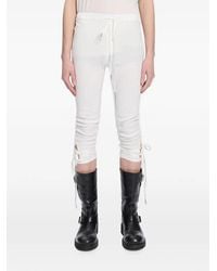 Ann Demeulemeester - Lace-Up Cropped Trousers - Lyst