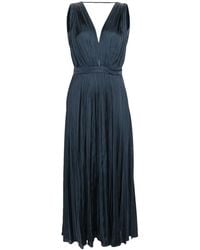 Maje - Robe Longue À Design Plissé - Lyst