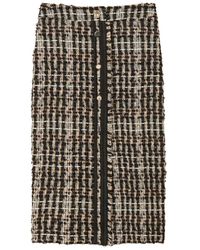 Twinset - Jupe Mi-Longue Myfo À Boutons En Tweed - Lyst
