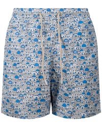 MC2 Saint Barth - Lighting Micro Fantasy Santorini View Swim Shorts - Lyst