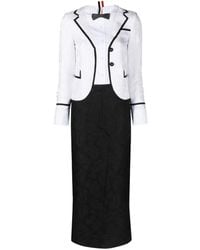 Thom Browne - Abito Con Effetto Trompe L'Oeil - Lyst