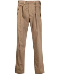Lardini - Pleated Straight-Leg Trousers - Lyst