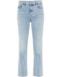 FRAME - Vaqueros rectos de talle alto - Lyst