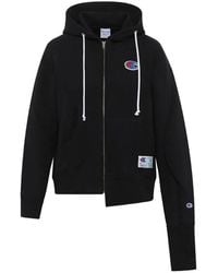 Undercover - Asymmetric Logo-Patch Hoodie - Lyst