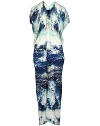 Zero + Maria Cornejo - Issa Graphic-Print V-Neck Maxi Dress - Lyst