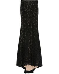 Gemy Maalouf - Lace-Pattern Long Skirt - Lyst