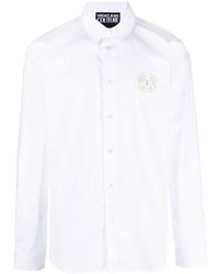 Versace - Logo Patch Buttoned Shirt - Lyst