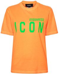 DSquared² - Be Icon Cotton T-shirt - Lyst