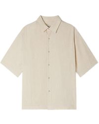 Sandro - Crinkled-Effect Shirt With Shark Collar - Lyst
