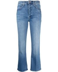 Mother - The Tripper Cotton-blend Cropped Jeans - Lyst