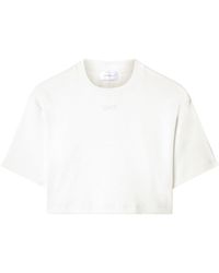 Off-White c/o Virgil Abloh - T-shirt Met Geborduurd Logo - Lyst