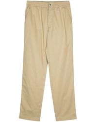 Maison Kitsuné - Logo-Embroidered Tapered-Leg Trousers - Lyst