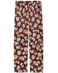 Rabanne - Floral-Print Silk Trousers - Lyst
