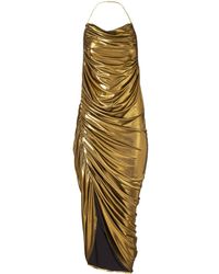 Marc Jacobs - Metallic Draped Midi Dress - Lyst