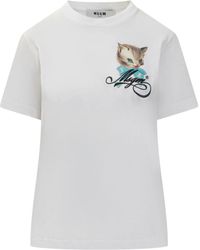 MSGM - T-Shirt - Lyst