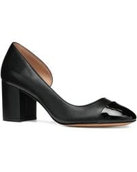 Geox - Block-Heel Leather Pumps - Lyst