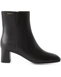 Furla - Solid Ankle Boots - Lyst