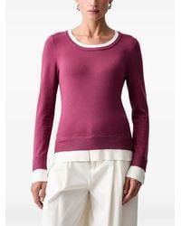 Liu Jo - Layered-Effect Logo-Embroidered Sweater - Lyst