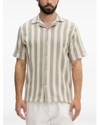 Lindbergh - Vertical-Stripe Short-Sleeve Shirt - Lyst