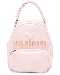 Love Moschino - Logo-Plaque Heart-Patch Backpack - Lyst