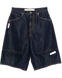 PDF - Pantalones Vaqueros Cortos Con Costuras En Contraste - Lyst