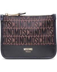 Moschino - Lost And Found Logo-Print Clutch Bag - Lyst