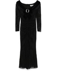 Nissa - Bow-Detail Lace Midi Dress - Lyst