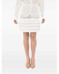Givenchy - Crochet-Knit Fringe-Detail Mini Skirt - Lyst